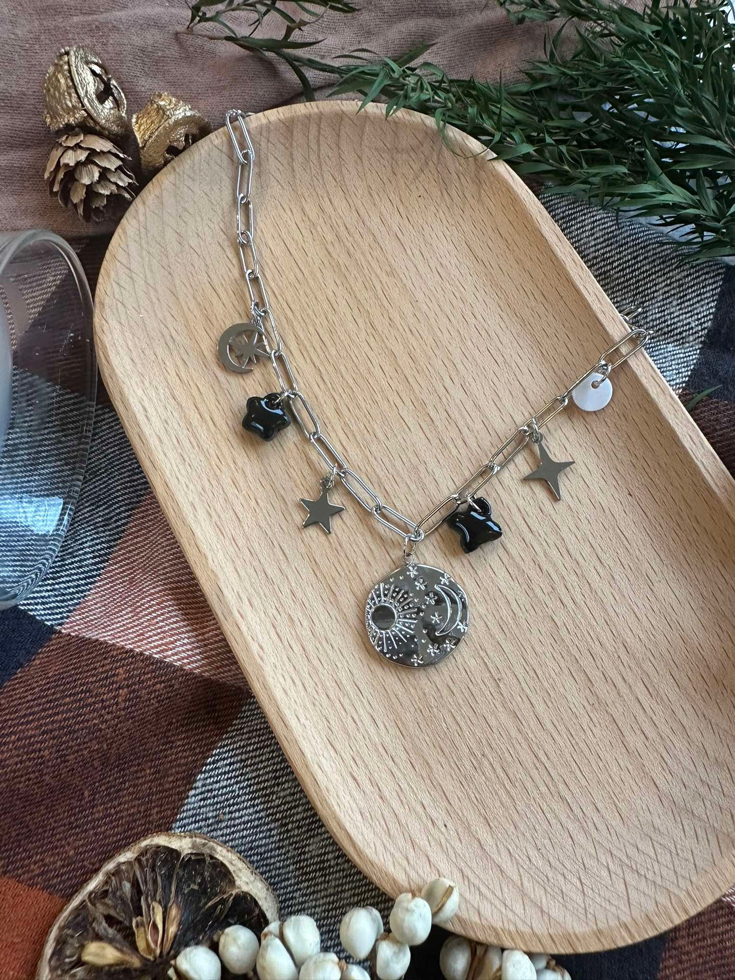 Collier LUNE argenté