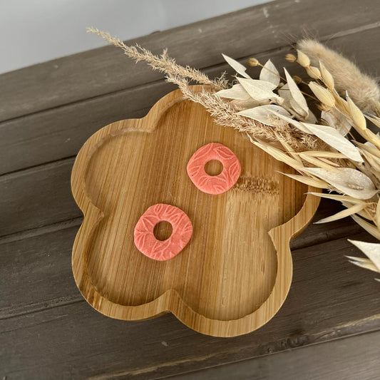 Pampilles Luna mâte rose pailleté